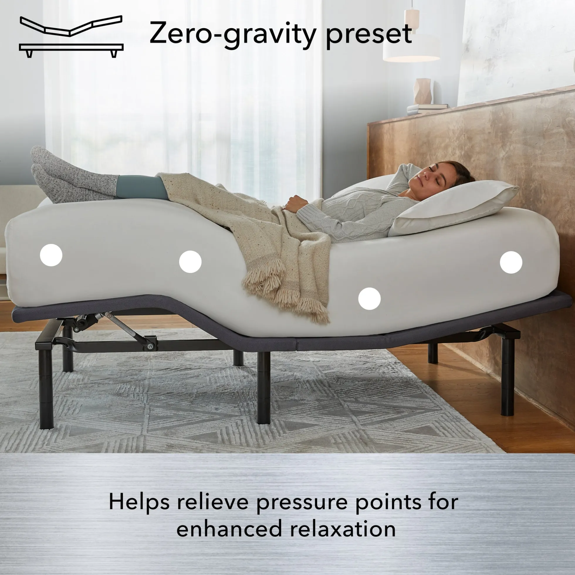 baselogic™ Silver Adjustable Bed Base