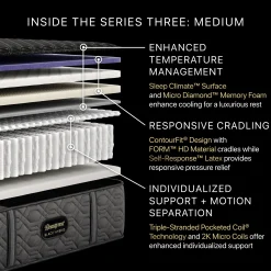 Beautyrest Black Series Three Medium Hybrid Mattress