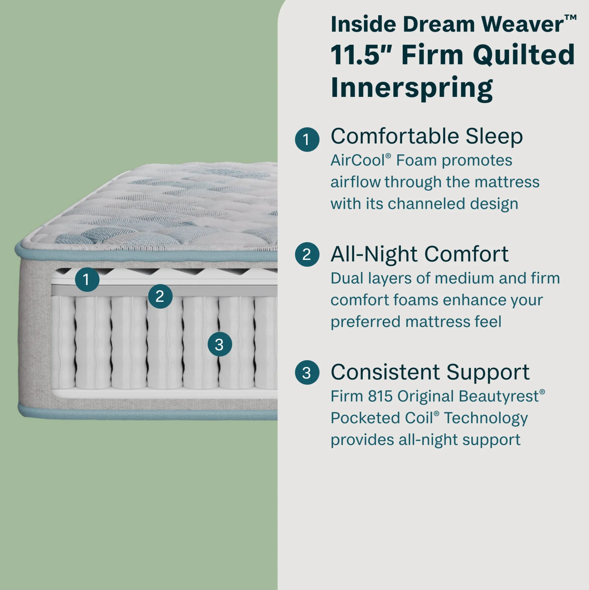 BeautySleep Dream Weaver 11.5" Firm Mattress