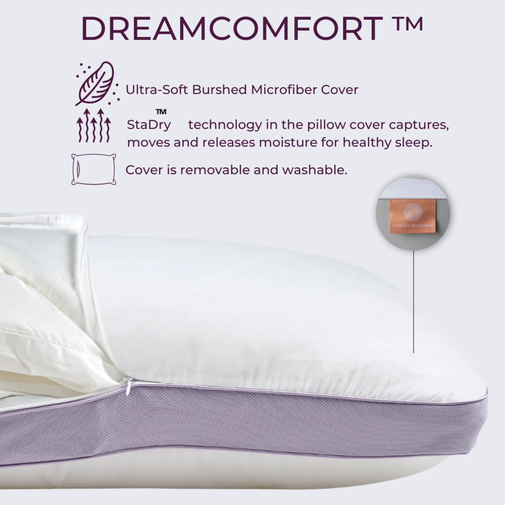 DreamFit DreamComfort™ Adjustable Pillow