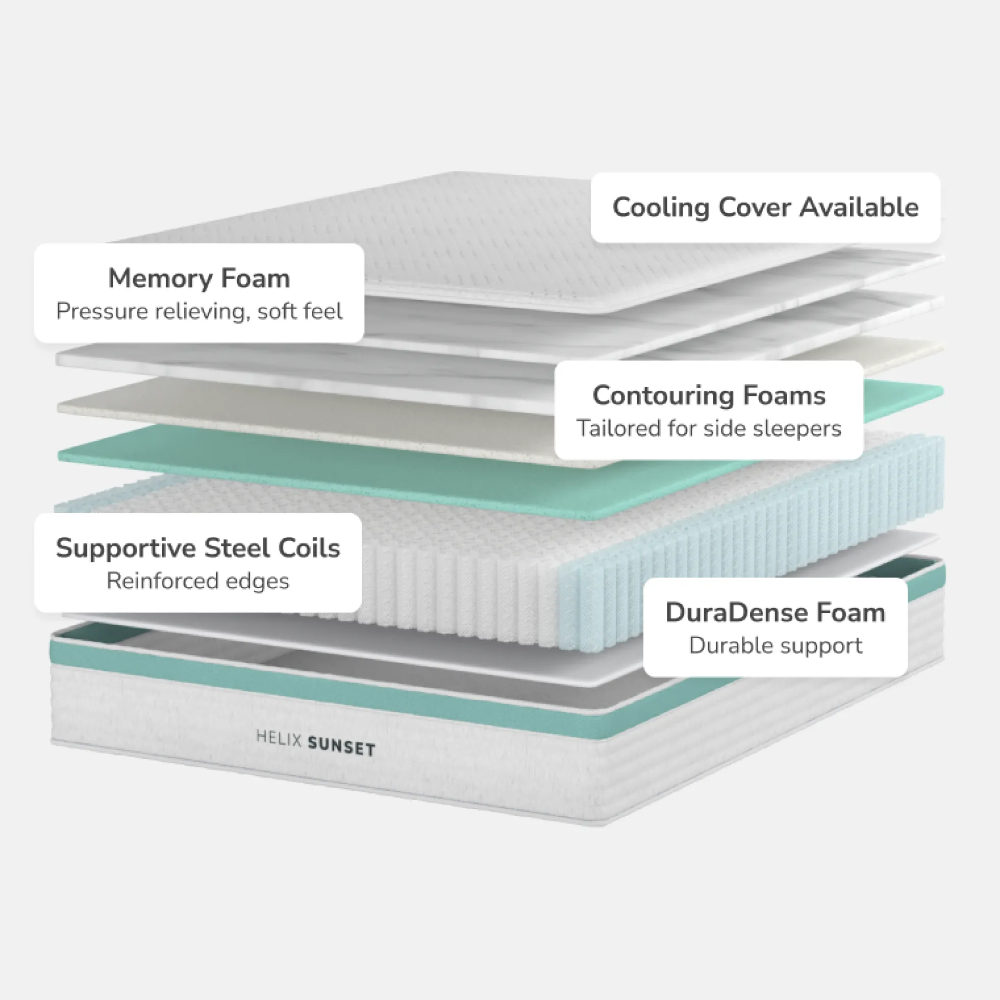 Helix Sunset Plush Hybrid Mattress