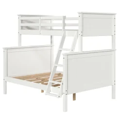Linon Leah Twin over Full Bunk Bed in White