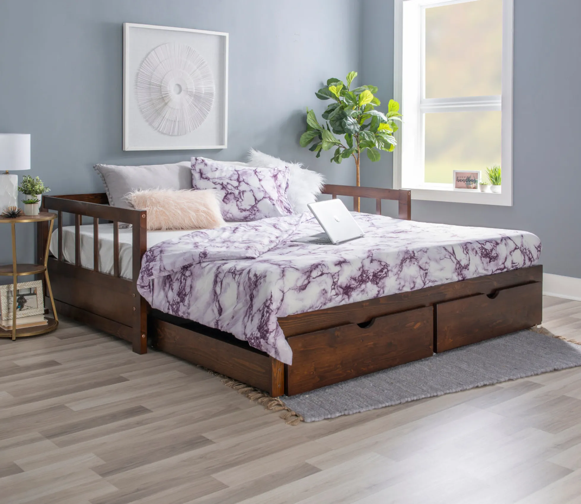 Powell Hope Daybed with Drawers in Espresso