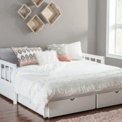Powell Hope Daybed with Drawers in White