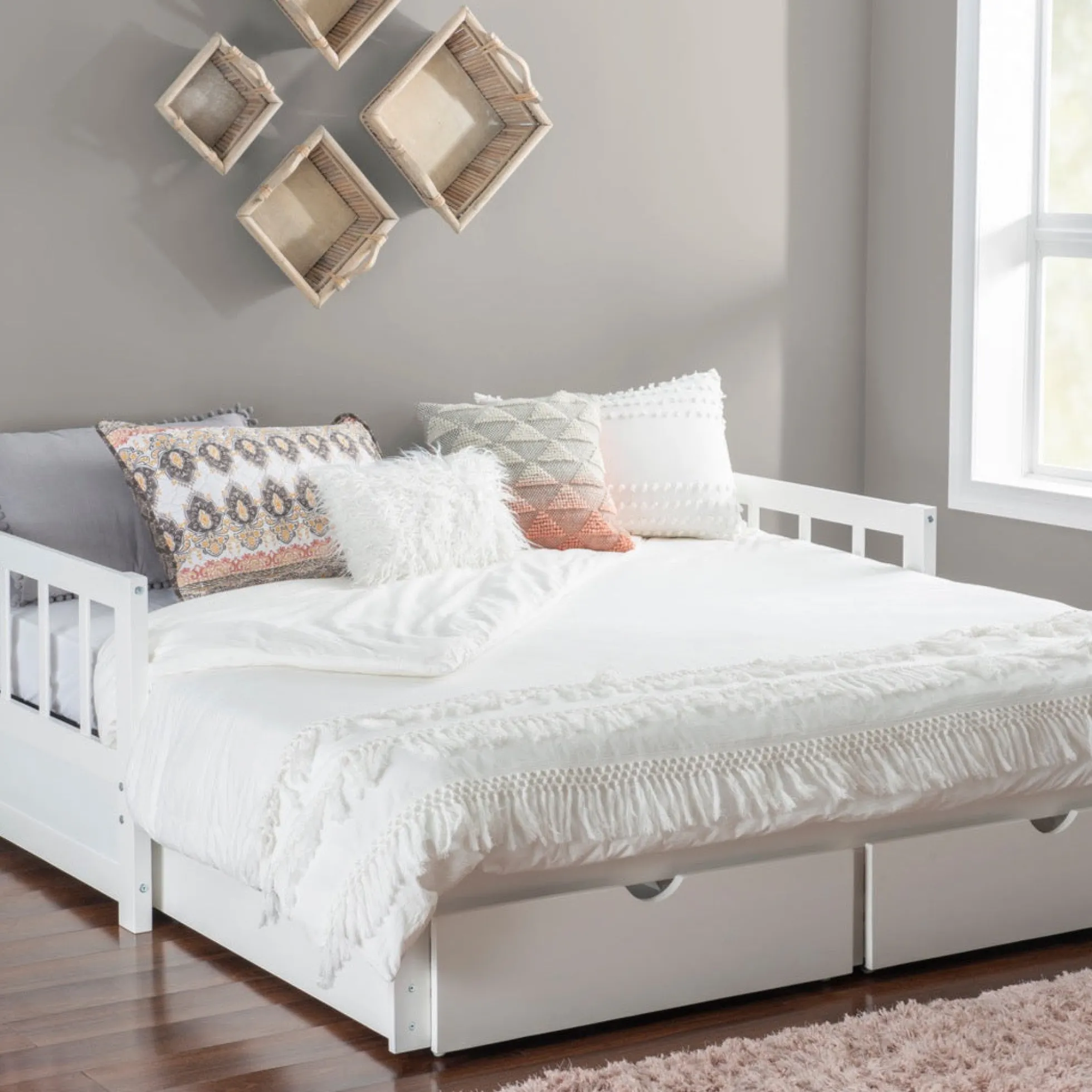 Powell Hope Daybed with Drawers in White