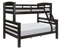 Powell Levi Twin over Full Bunk Bed in Black