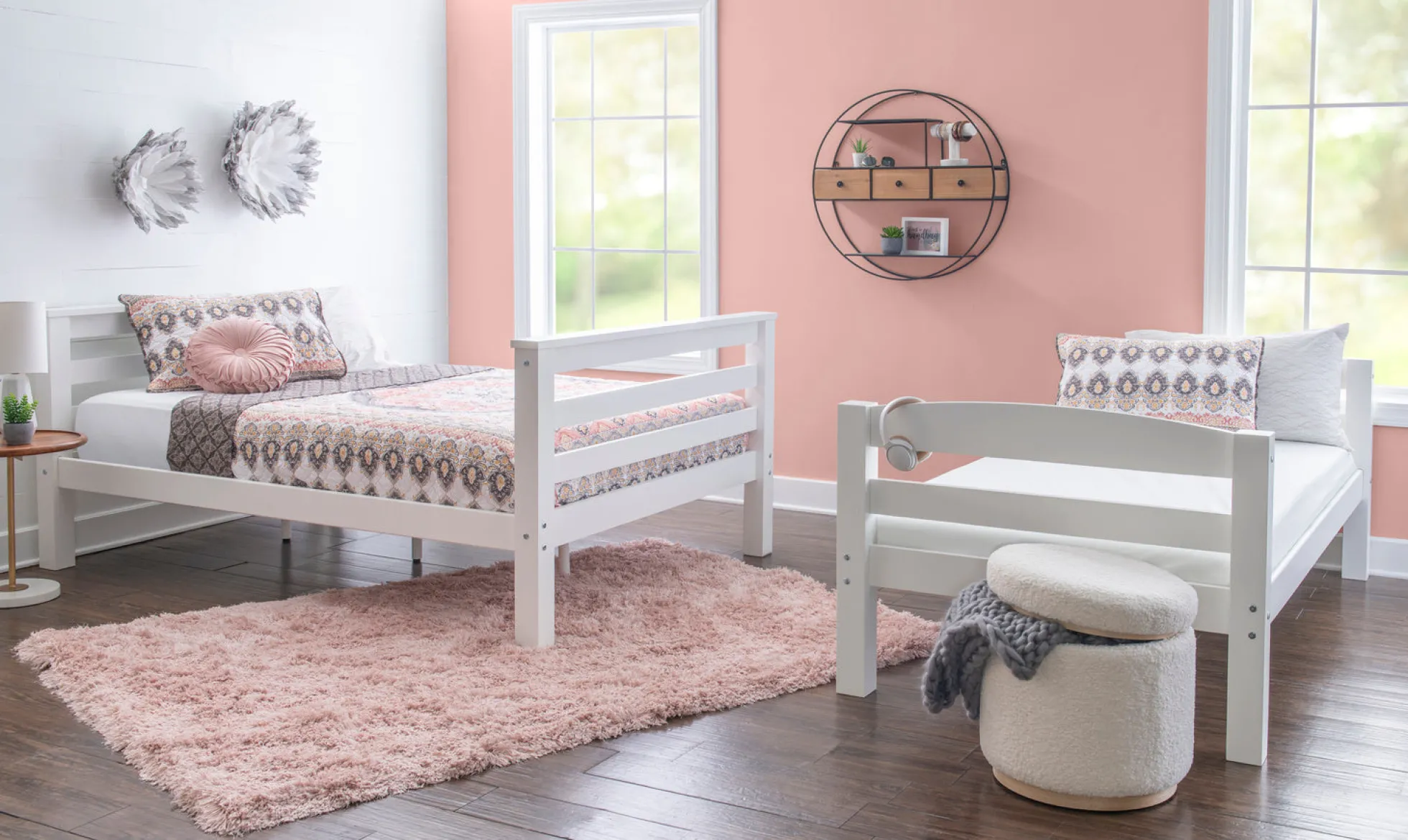 Powell Levi Twin over Full Bunk Bed in White