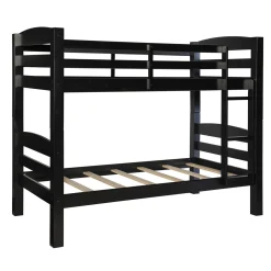 Powell Levi Twin over Twin Bunk Bed in Black