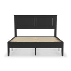 Rize Home Cottage Wood Platform Bed in Black