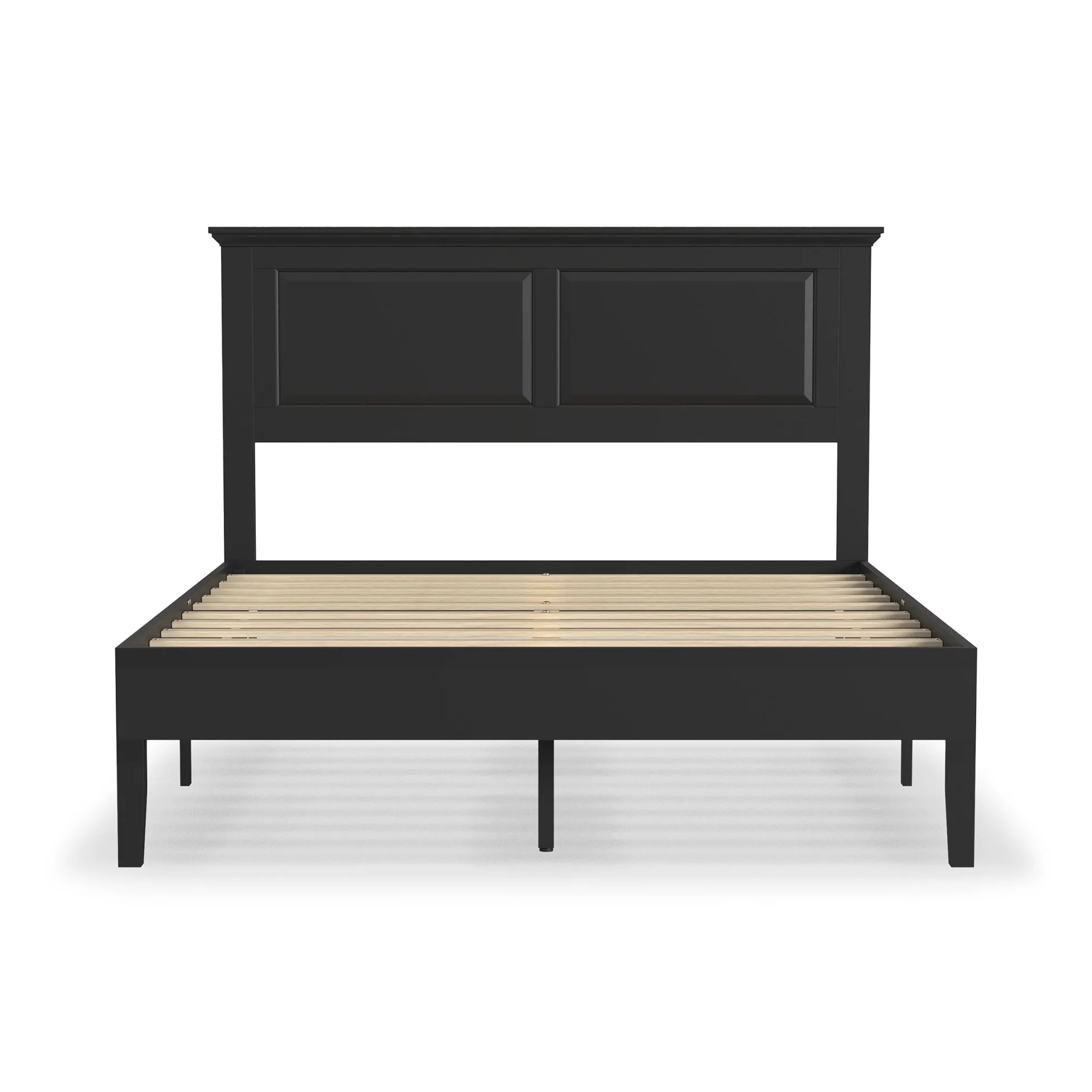 Rize Home Cottage Wood Platform Bed in Black