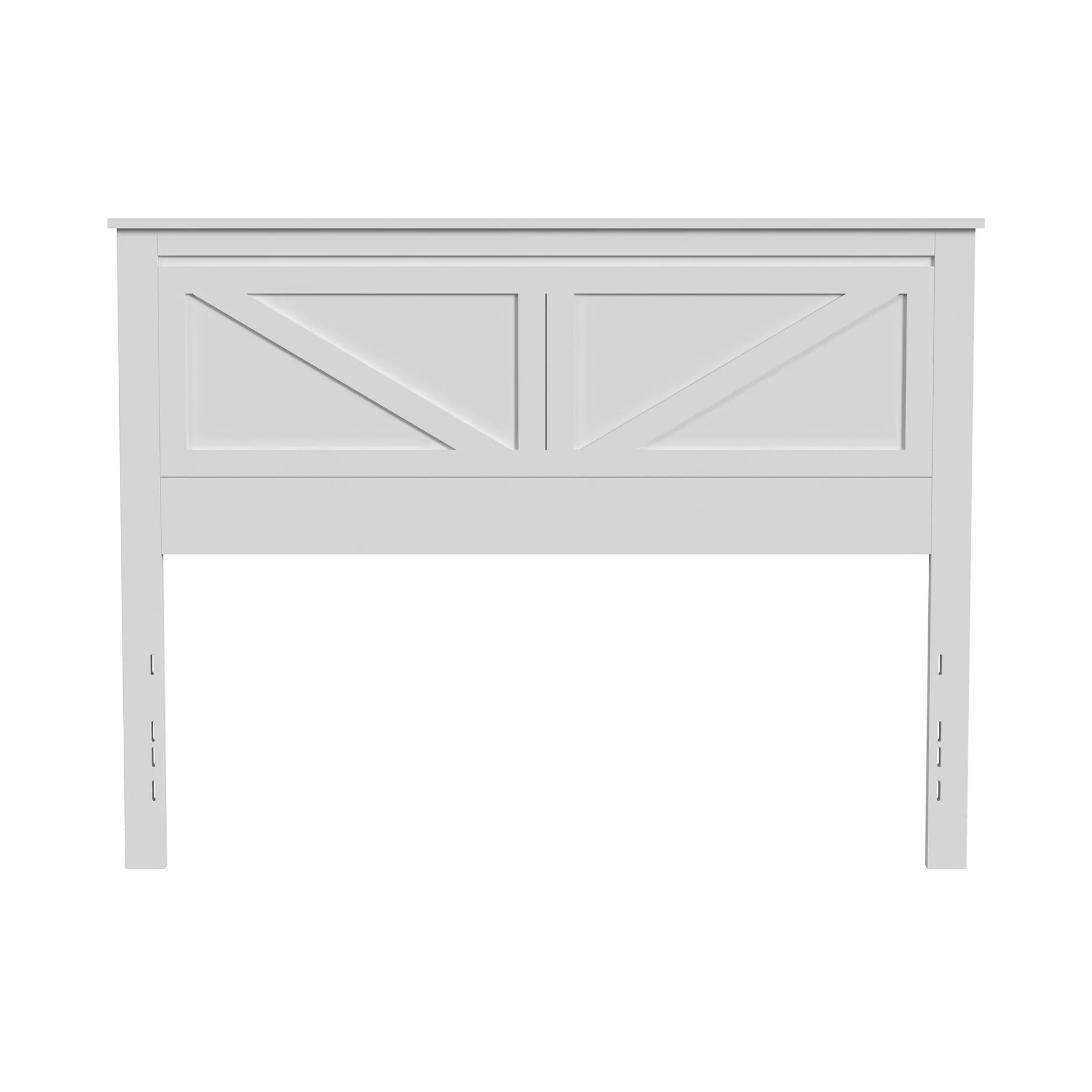 Rize Home Farmhouse Wood Headboard in White
