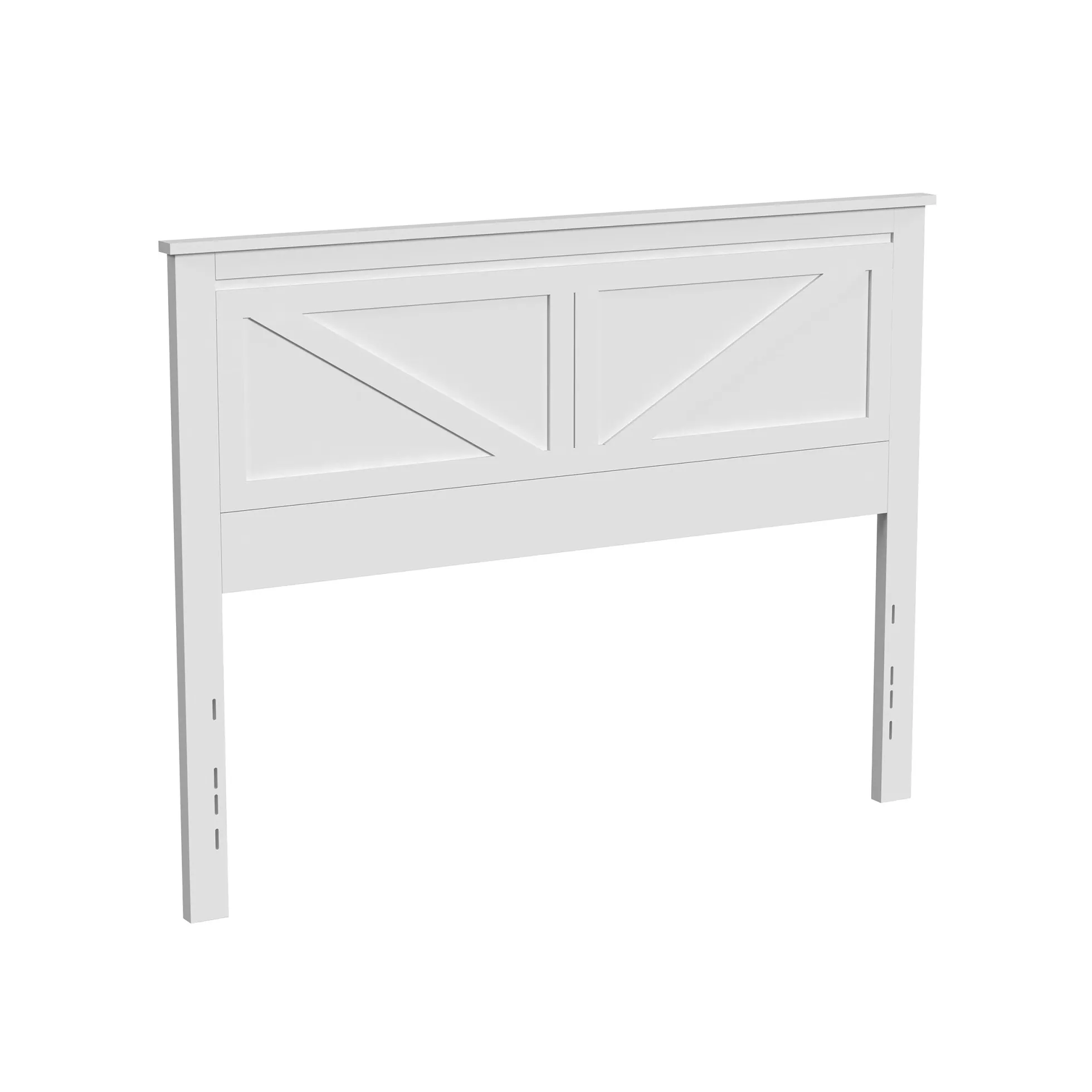 Rize Home Farmhouse Wood Headboard in White