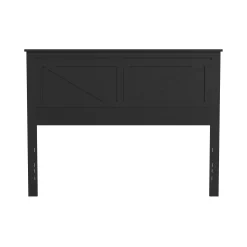 Rize Home Farmhouse Wood Headboard in Black