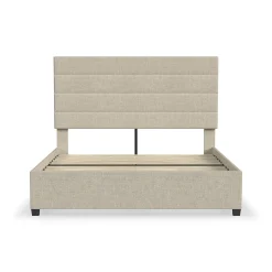 Rize Home Willow Upholstered Platform Bed in Tan