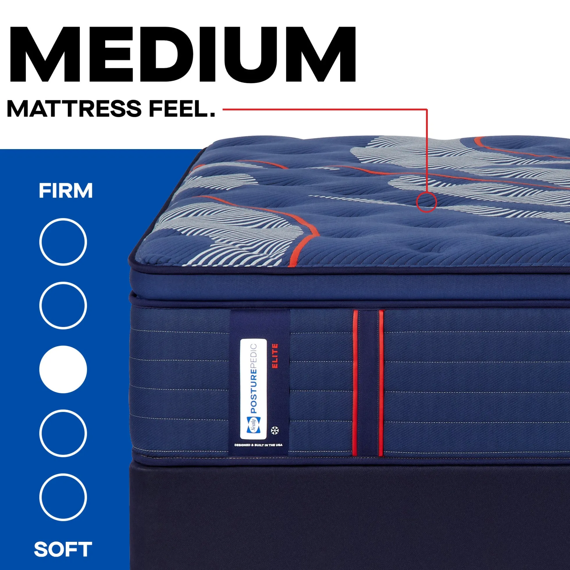 Sealy Posturepedic® Elite Brenham Medium Euro Pillow Top Mattress