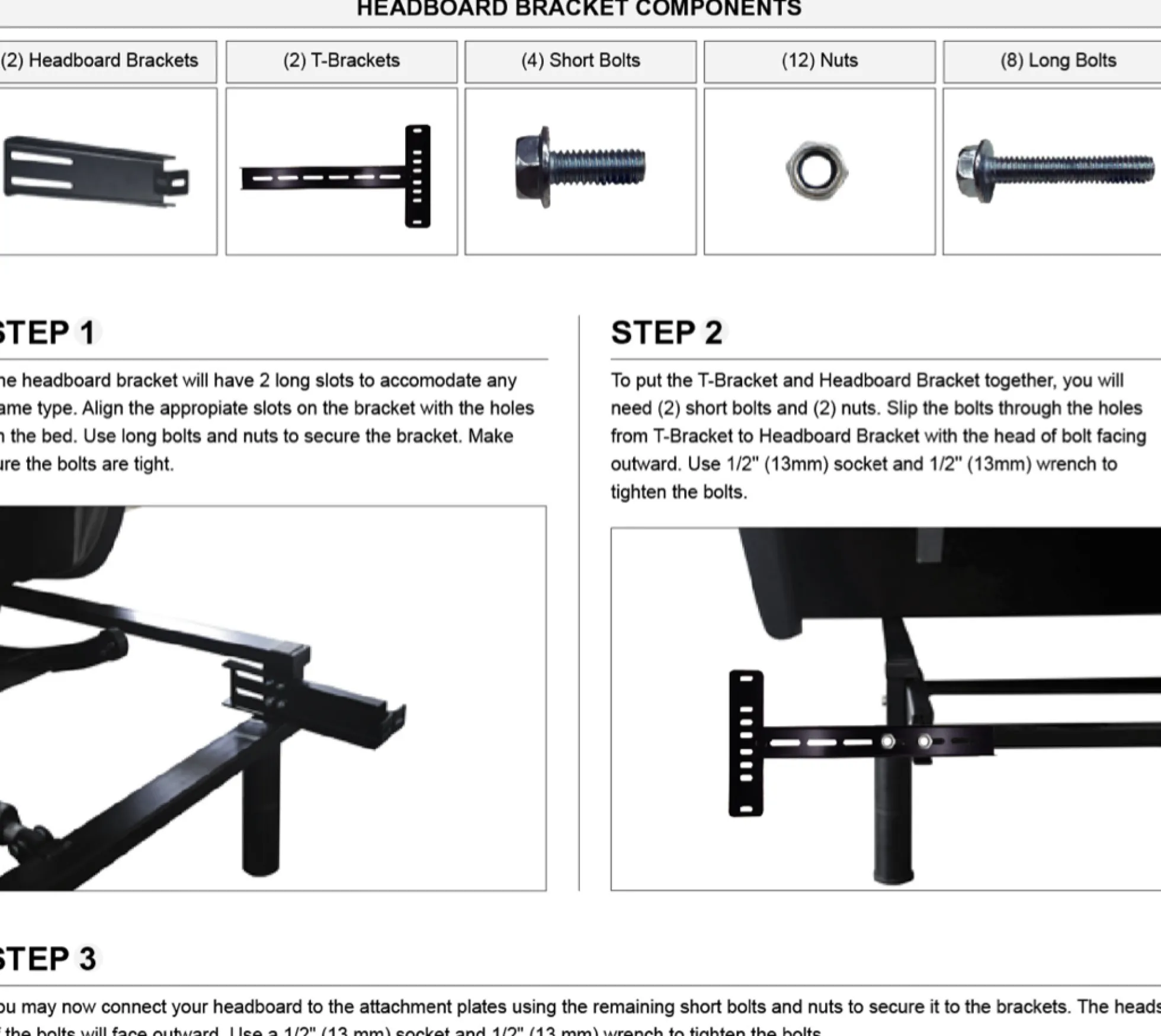 SmartLife Adjustable Base Headboard Bracket