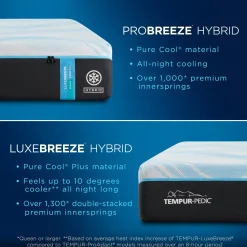 Tempur-Pedic TEMPUR-LuxeBreeze® Medium Hybrid Mattress